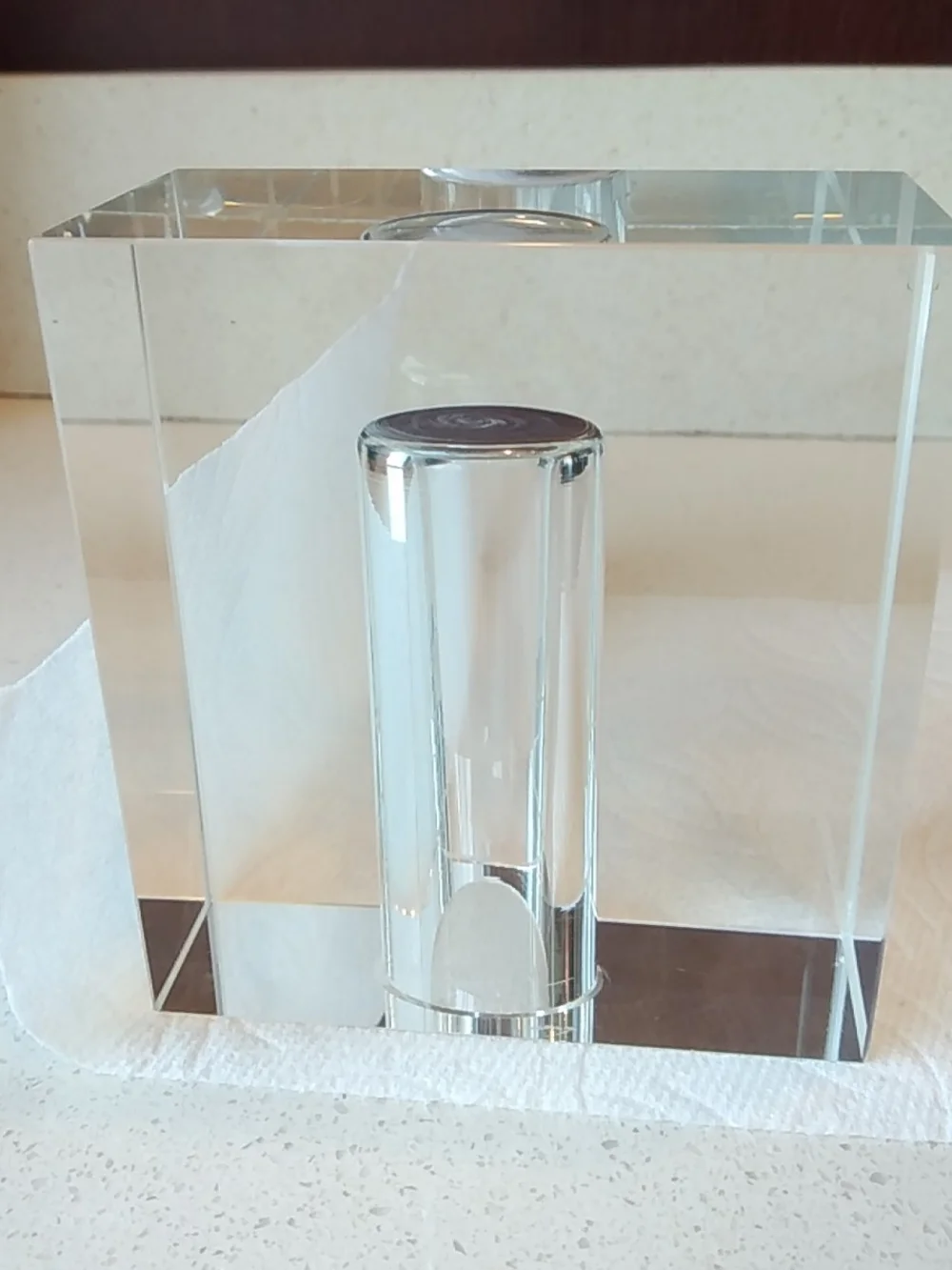 Modern Minimalist Clear Crystal Decorative Bud Vase